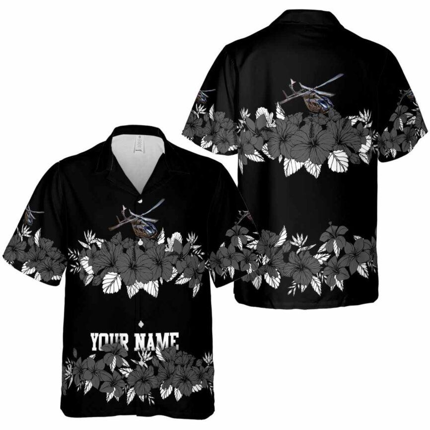 Personalized Helicopter Hibiscus Band Hawaiian Shirt Premium grade