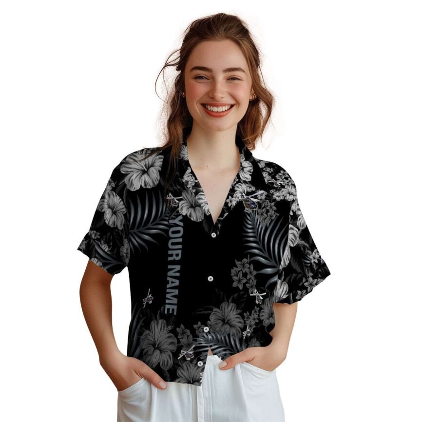 Personalized Helicopter Hibiscus Pattern Hawaiian Shirt Top rated