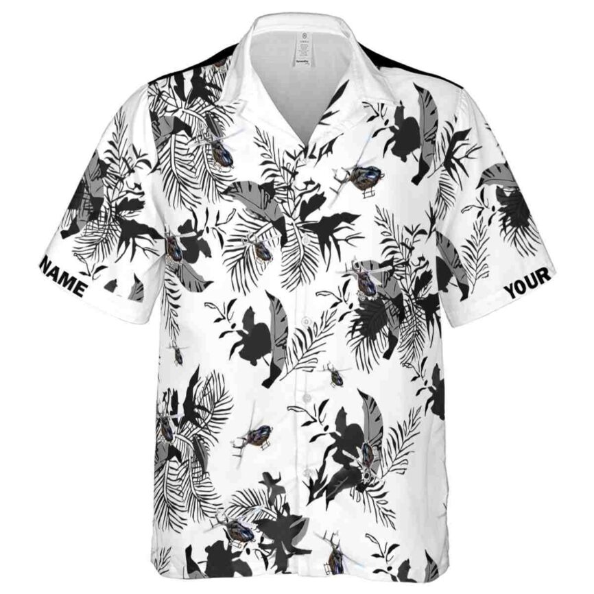 Personalized Helicopter Leafy Accents Hawaiian Shirt Fashion forward