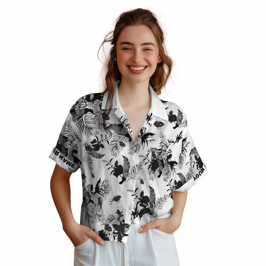 Personalized Helicopter Leafy Accents Hawaiian Shirt Top rated