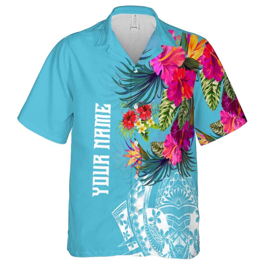 Personalized Hibiscus Polynesian Flowers Hawaiian Shirt Fashion forward