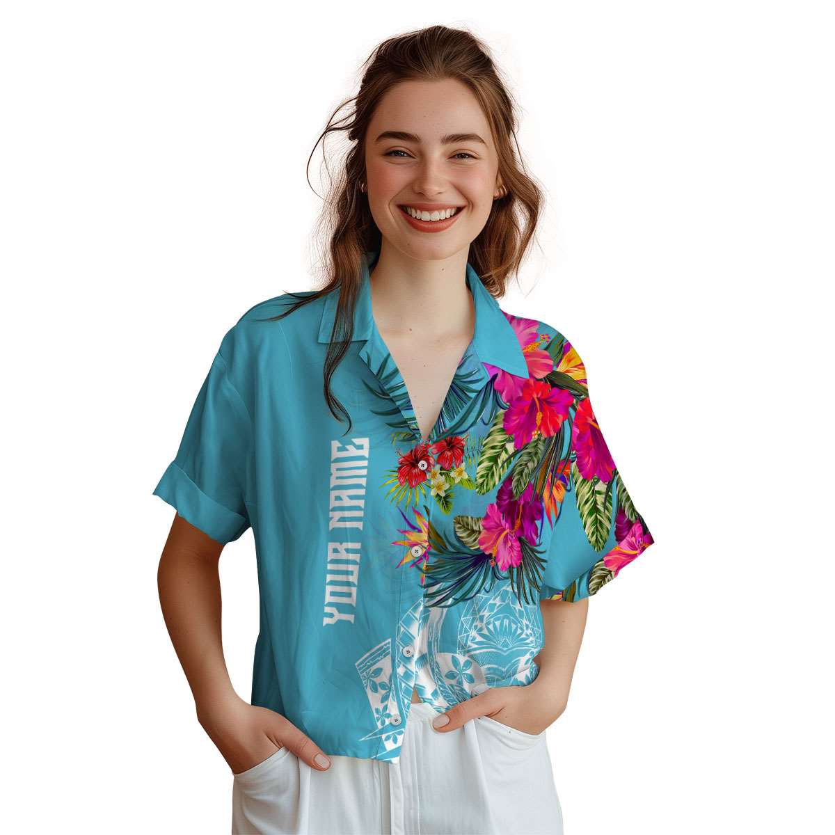 Personalized Hibiscus Polynesian Flowers Hawaiian Shirt Top rated Personalized Hibiscus Polynesian Flowers Hawaiian Shirt Top rated