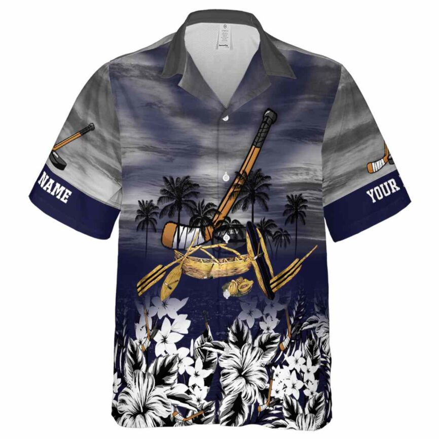 Personalized Hockey Sunset Beach Canoe Hawaiian Shirt Fashion forward