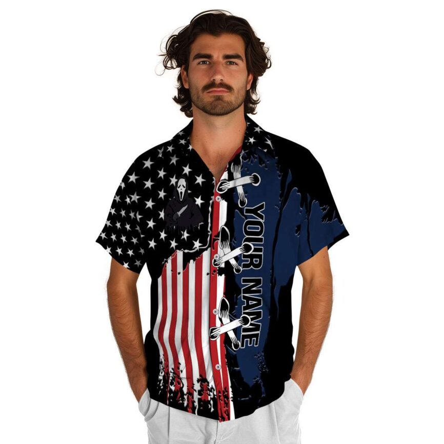 Personalized Horror Flag Stitches Hawaiian Shirt New Arrival