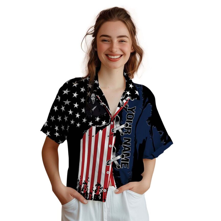 Personalized Horror Flag Stitches Hawaiian Shirt Top rated