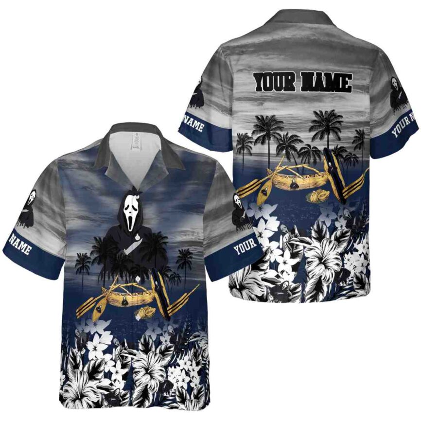 Personalized Horror Sunset Beach Canoe Hawaiian Shirt Premium grade