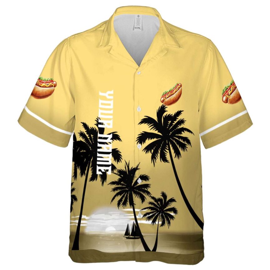 Personalized Hot Dog Ocean Sunset Hawaiian Shirt Fashion forward