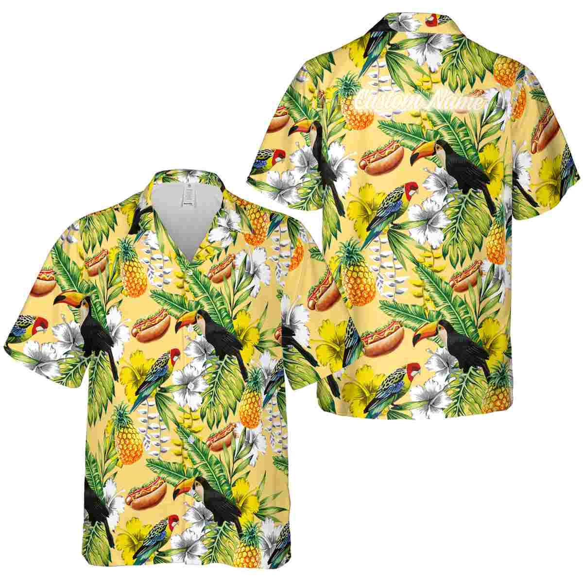 Personalized Hot Dog Toucan Bird Hawaiian Shirt Premium grade Personalized Hot Dog Toucan Bird Hawaiian Shirt Premium grade