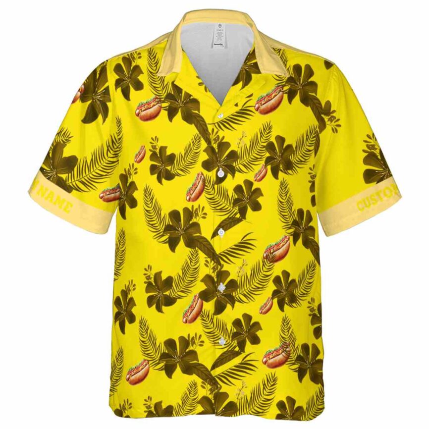 Personalized Hot Dog Tropical Flower Hawaiian Shirt Fashion forward
