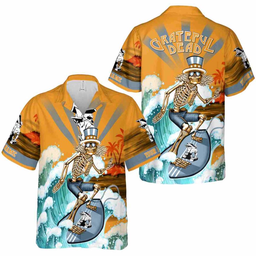 Personalized Ironworker Grateful Dead Motif Hawaiian Shirt Premium grade