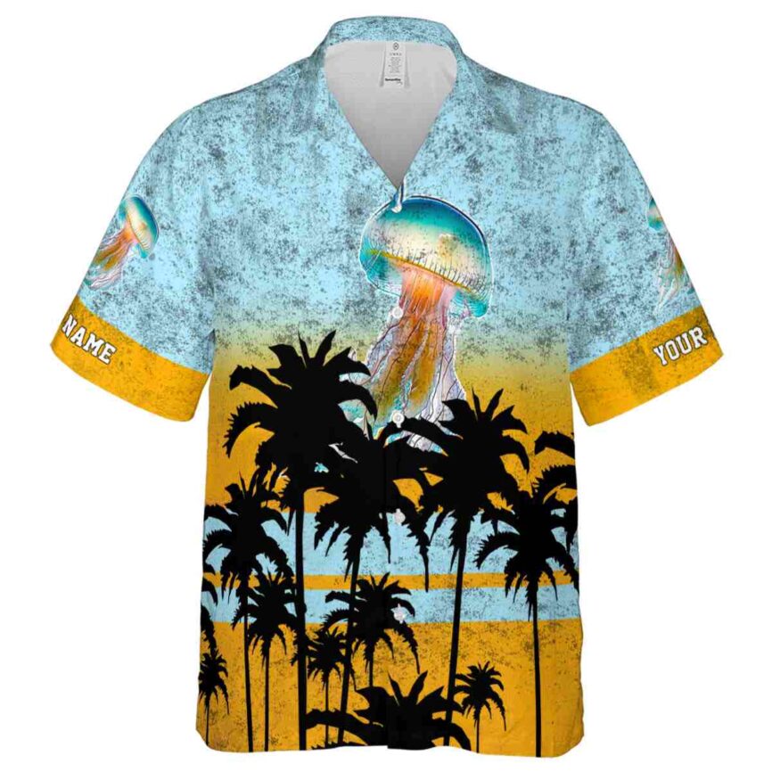 Personalized Jellyfish Sunset Gradient Hawaiian Shirt Fashion forward