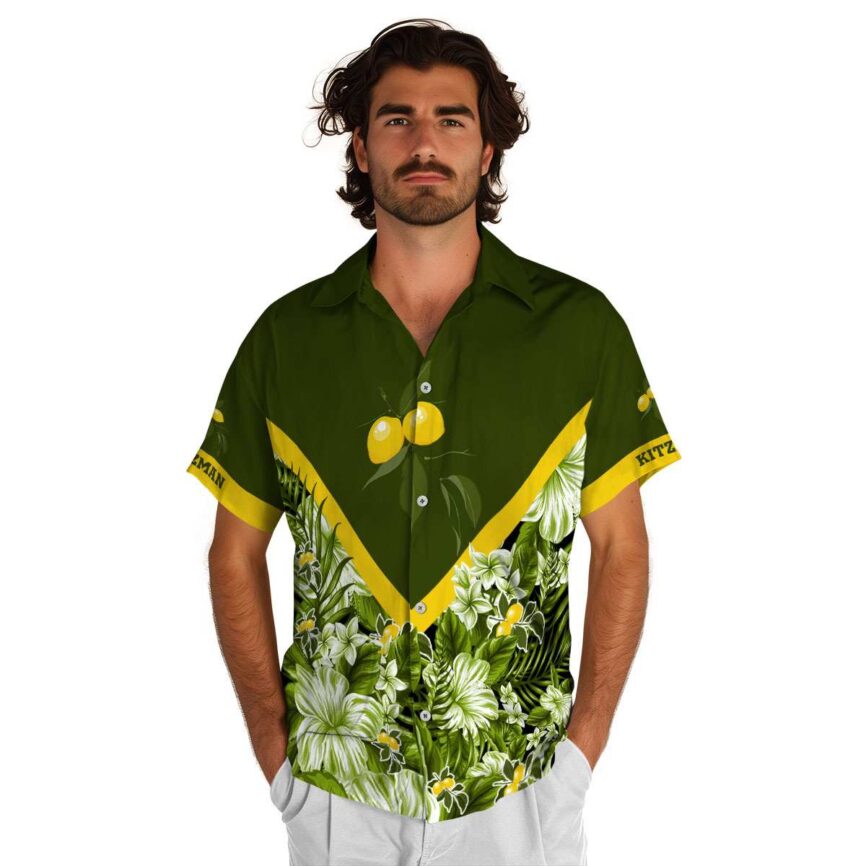 Personalized Lemon Bold Floral Number Hawaiian Shirt New Arrival