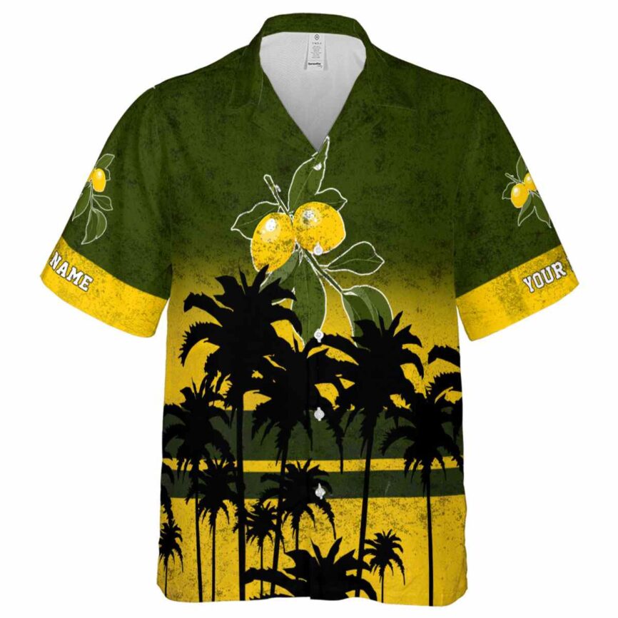 Personalized Lemon Sunset Gradient Hawaiian Shirt Fashion forward