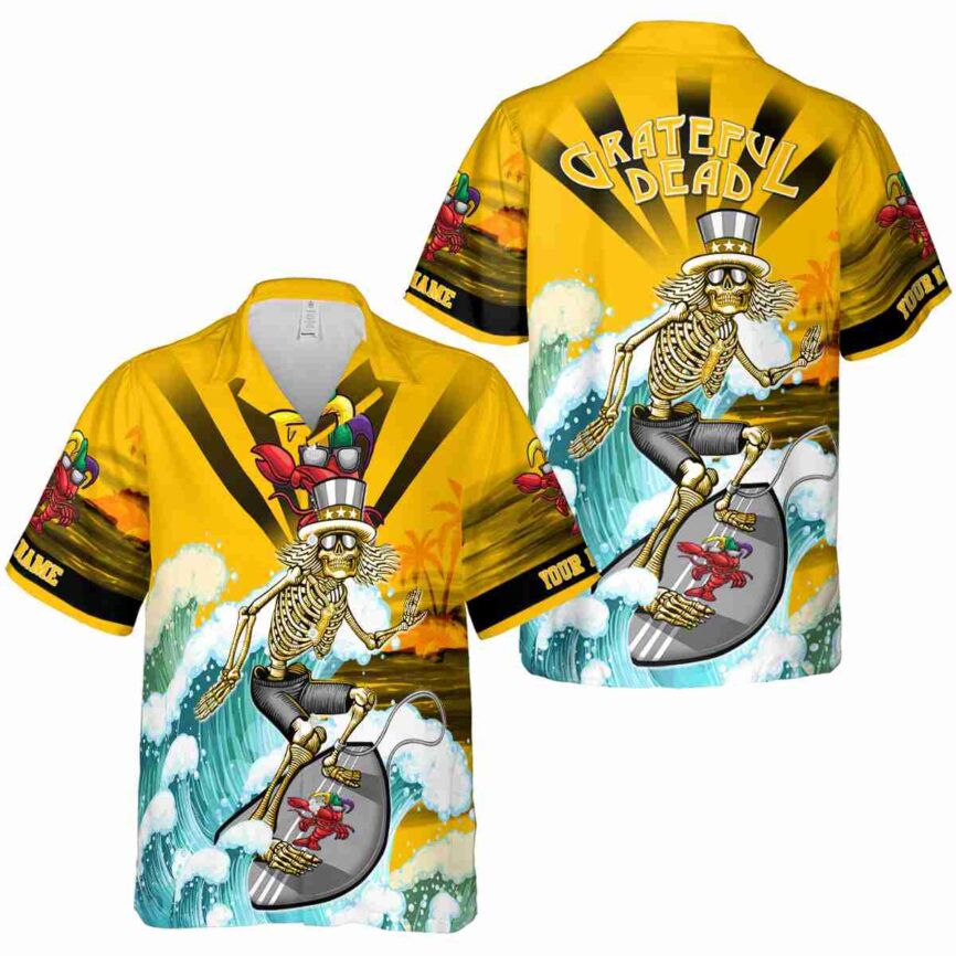 Personalized Lobster Grateful Dead Motif Hawaiian Shirt Premium grade