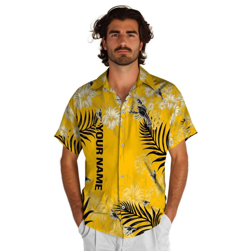 Personalized Lobster Hibiscus Pattern Hawaiian Shirt New Arrival