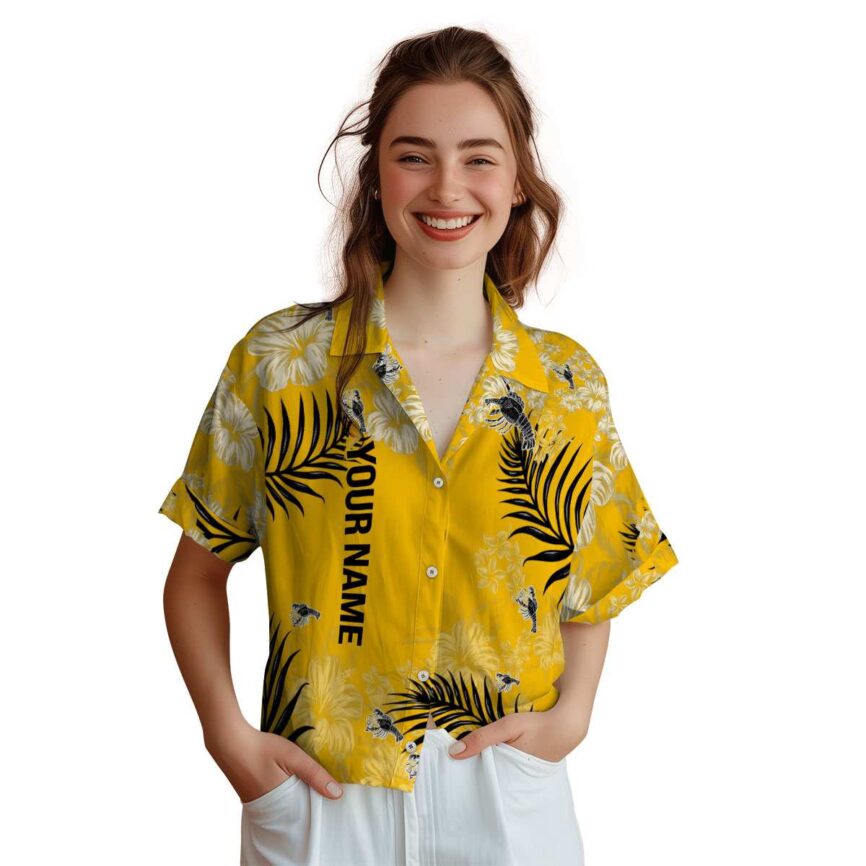 Personalized Lobster Hibiscus Pattern Hawaiian Shirt Top rated