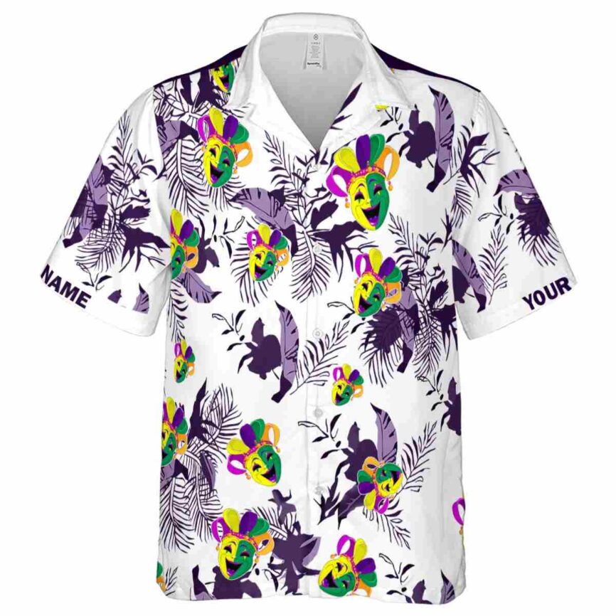 Personalized Mardi Gras Leafy Accents Hawaiian Shirt Fashion forward