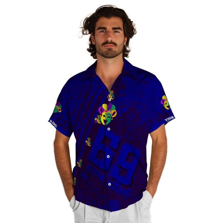Personalized Mardi Gras Stripe Burst Hawaiian Shirt New Arrival