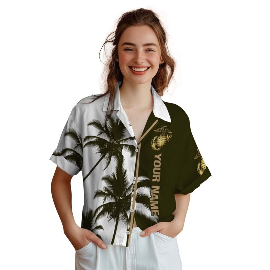Personalized Marine Corps Beach Vibes Hawaiian Shirt Trendy
