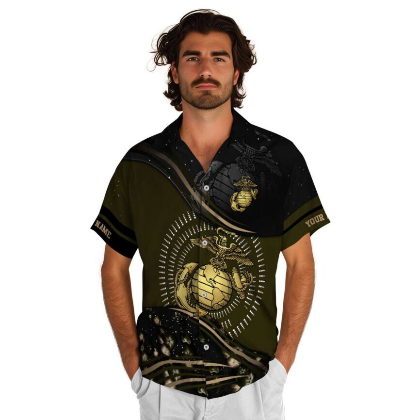 Personalized Marine Corps Dynamic Swirl Hawaiian Shirt New Arrival