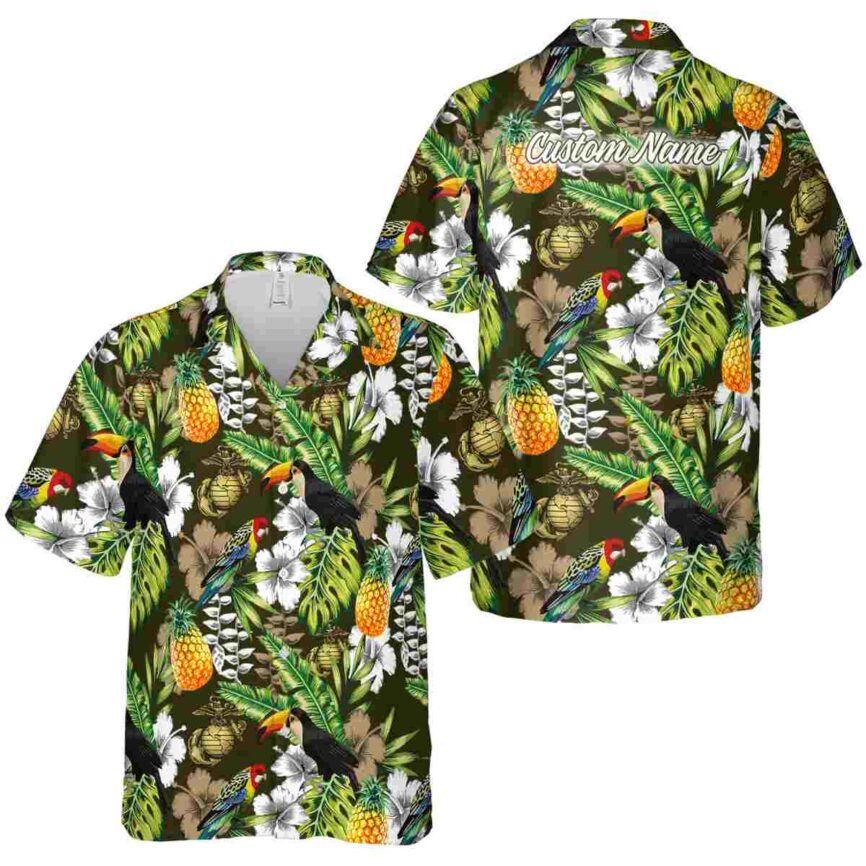 Personalized Marine Corps Toucan Bird Hawaiian Shirt Premium grade