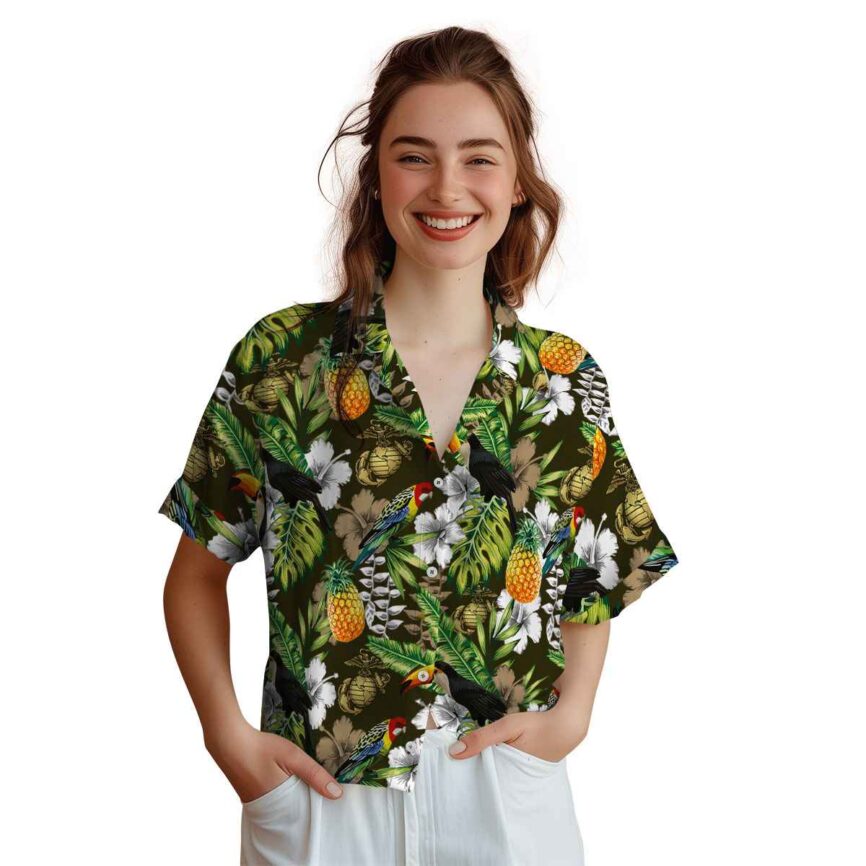 Personalized Marine Corps Toucan Bird Hawaiian Shirt Top rated
