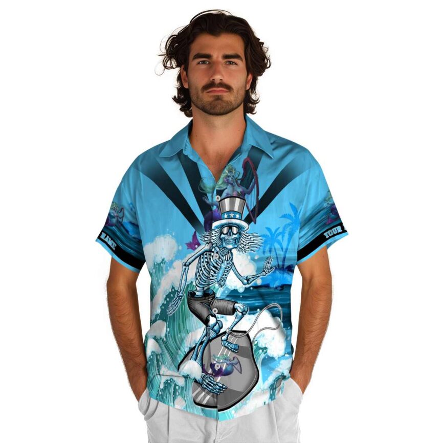 Personalized Mermaid Grateful Dead Motif Hawaiian Shirt New Arrival