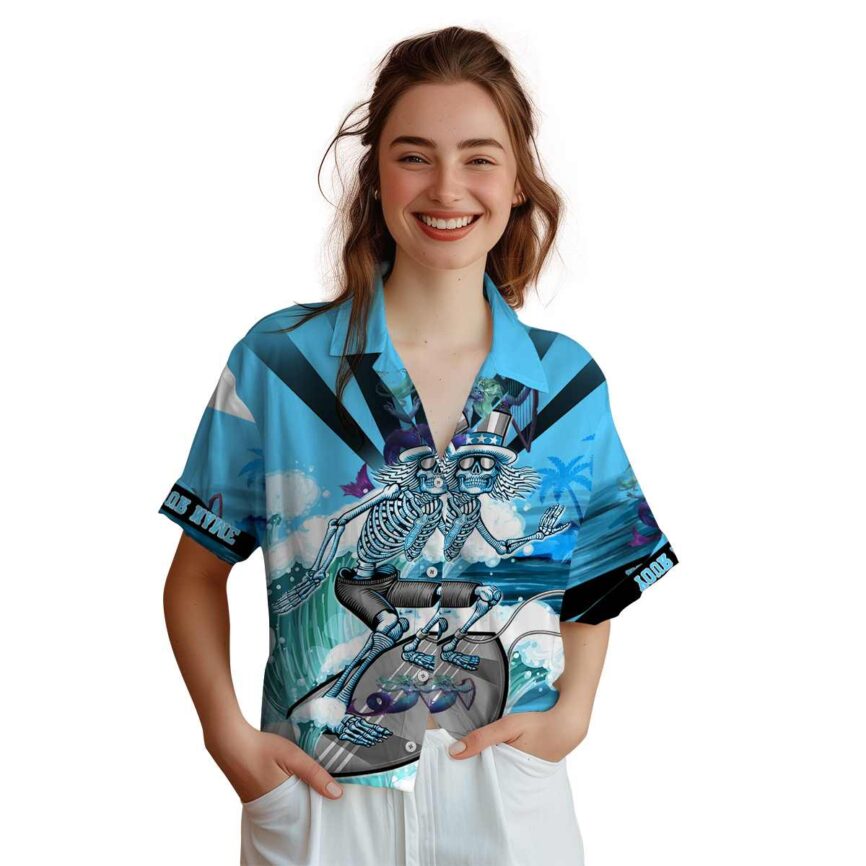 Personalized Mermaid Grateful Dead Motif Hawaiian Shirt Top rated