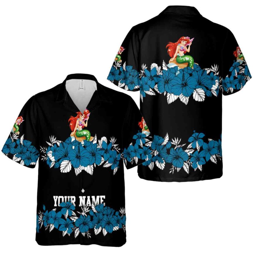 Personalized Mermaid Hibiscus Band Hawaiian Shirt Premium grade