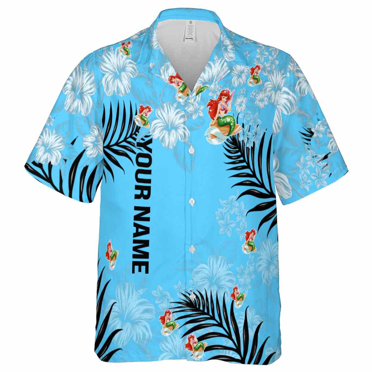 Personalized Mermaid Hibiscus Pattern Hawaiian Shirt Fashion forward Personalized Mermaid Hibiscus Pattern Hawaiian Shirt Fashion forward