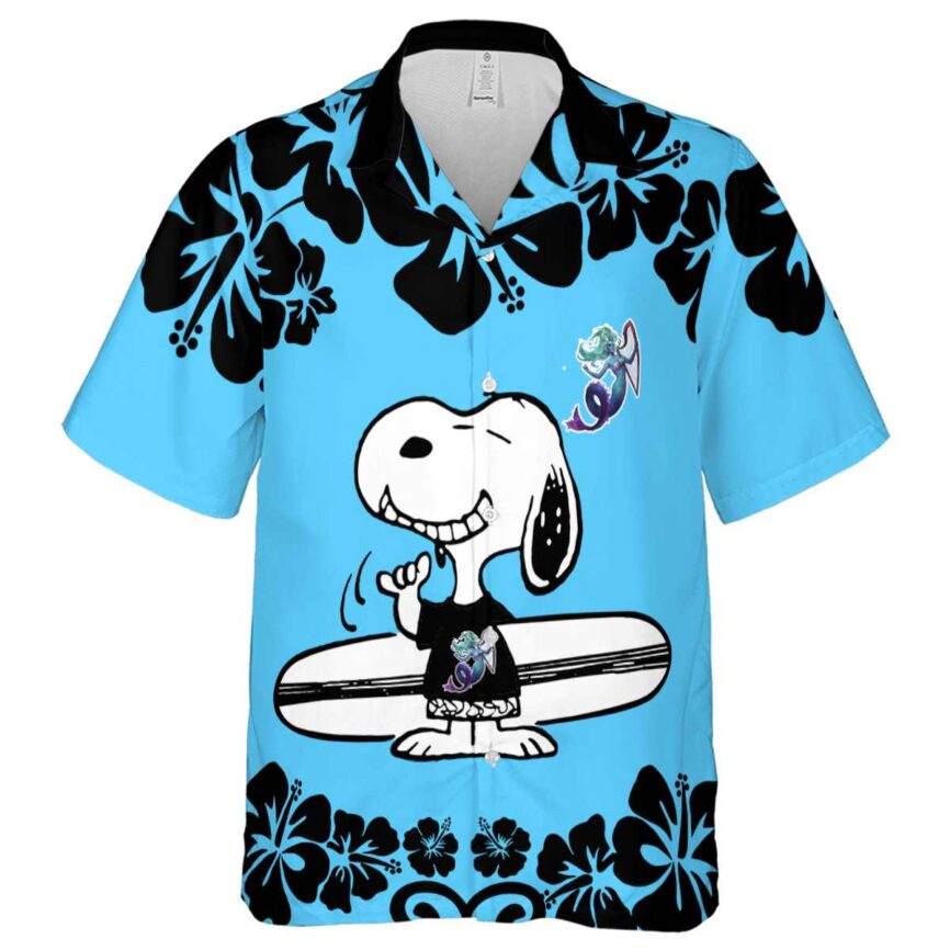 Personalized Mermaid Surfing Snoopy Hawaiian Shirt Fashion forward