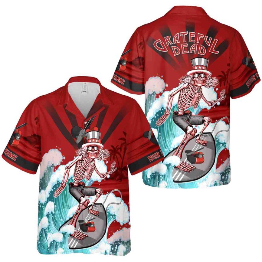 Personalized Monkey Grateful Dead Motif Hawaiian Shirt Premium grade