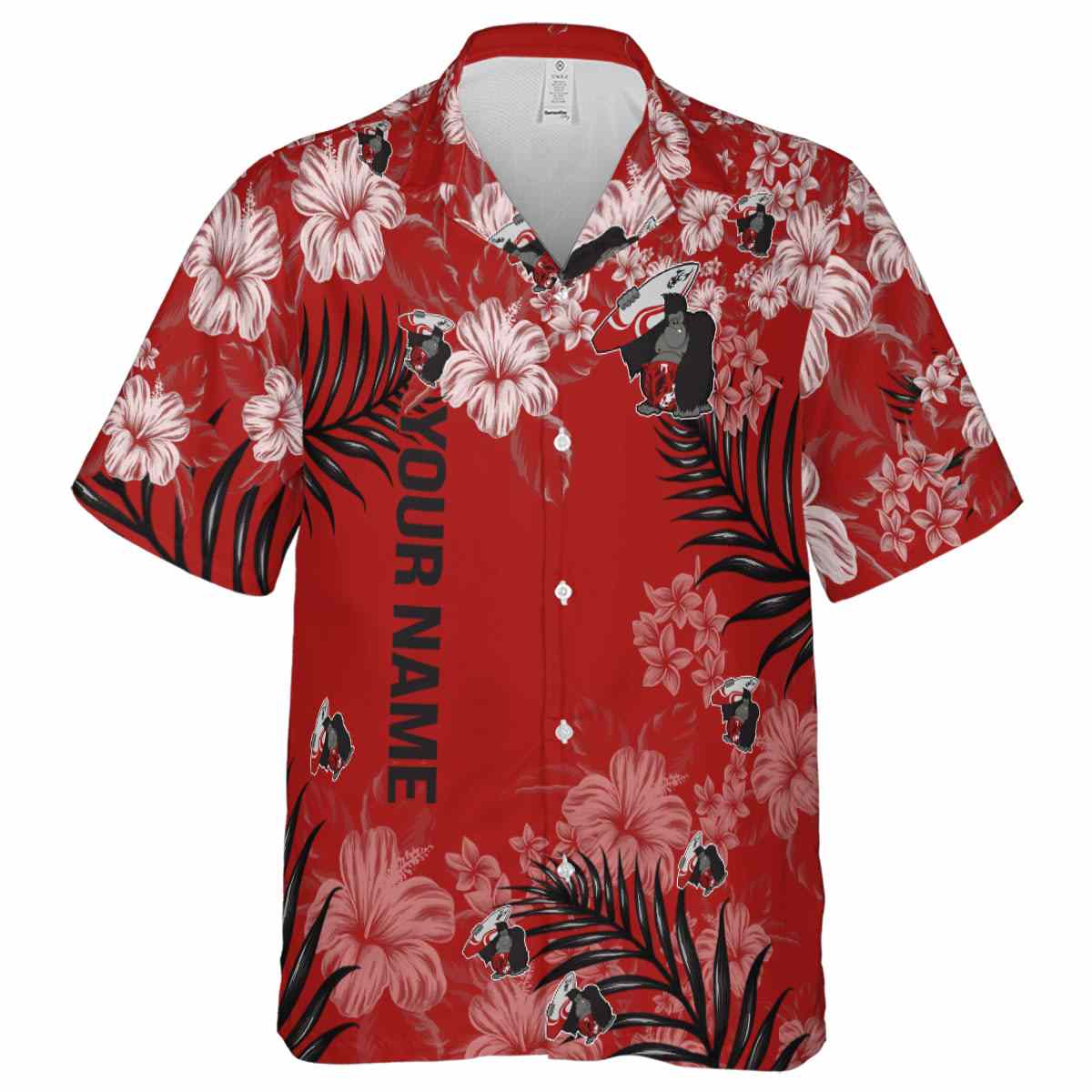 Personalized Monkey Hibiscus Pattern Hawaiian Shirt Fashion forward Personalized Monkey Hibiscus Pattern Hawaiian Shirt Fashion forward