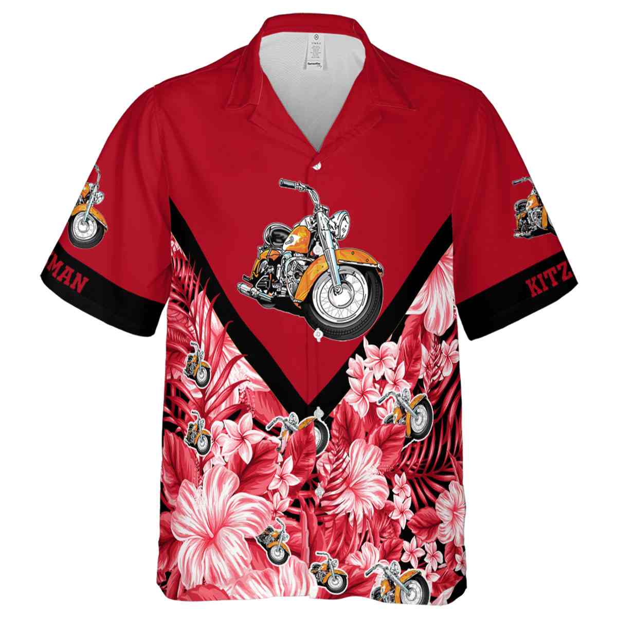 Personalized Motorcycle Bold Floral Number Hawaiian Shirt Fashion forward Personalized Motorcycle Bold Floral Number Hawaiian Shirt Fashion forward