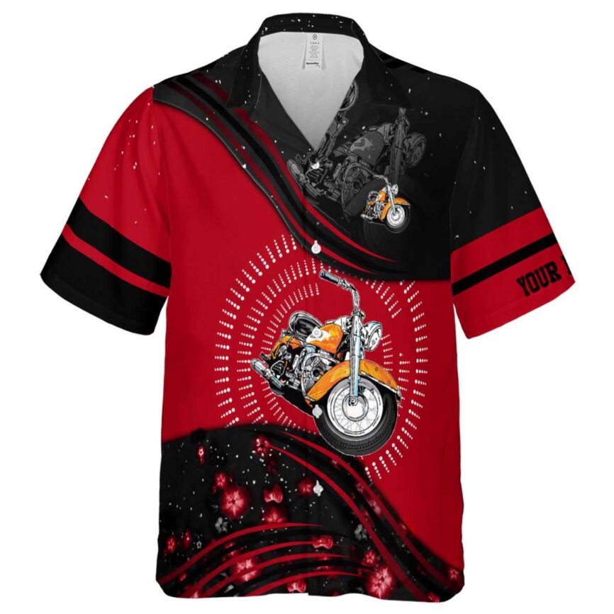 Personalized Motorcycle Dynamic Swirl Hawaiian Shirt Fashion forward