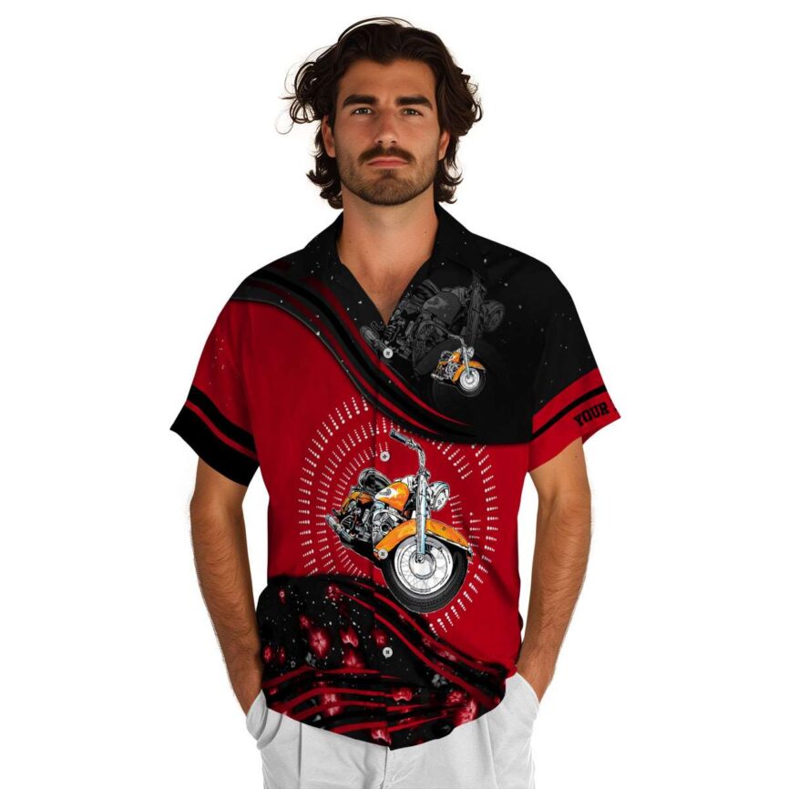 Personalized Motorcycle Dynamic Swirl Hawaiian Shirt New Arrival