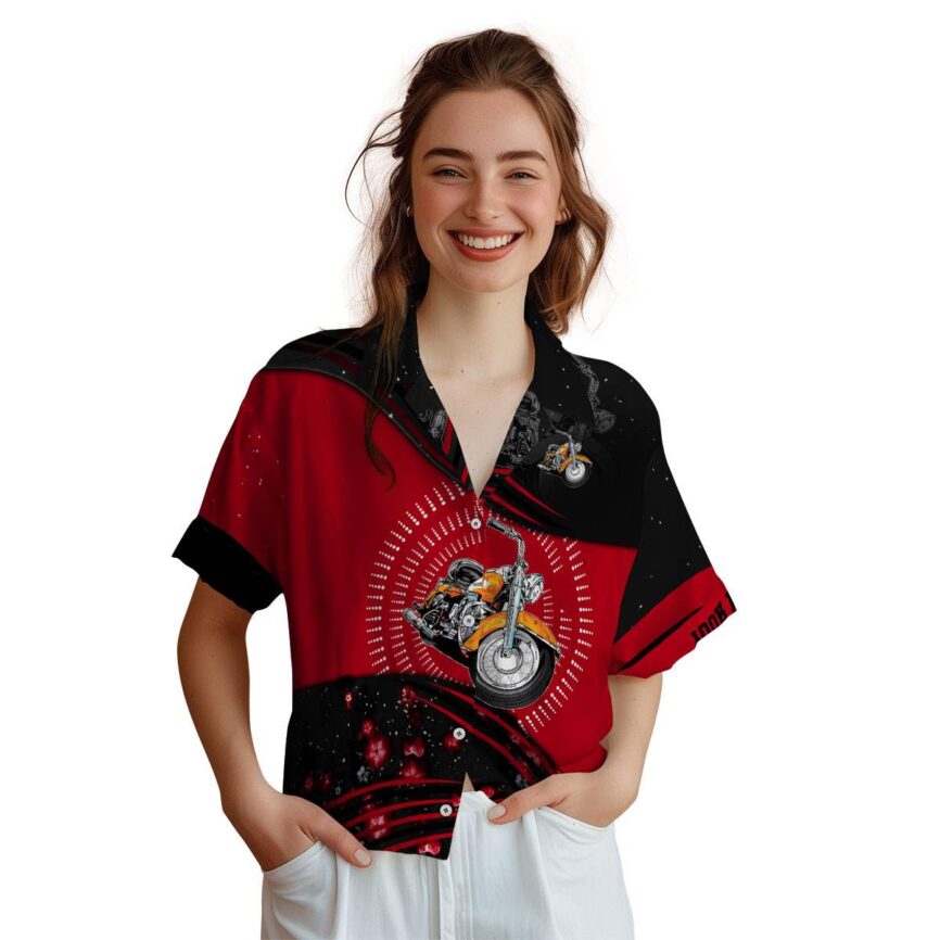 Personalized Motorcycle Dynamic Swirl Hawaiian Shirt Top rated