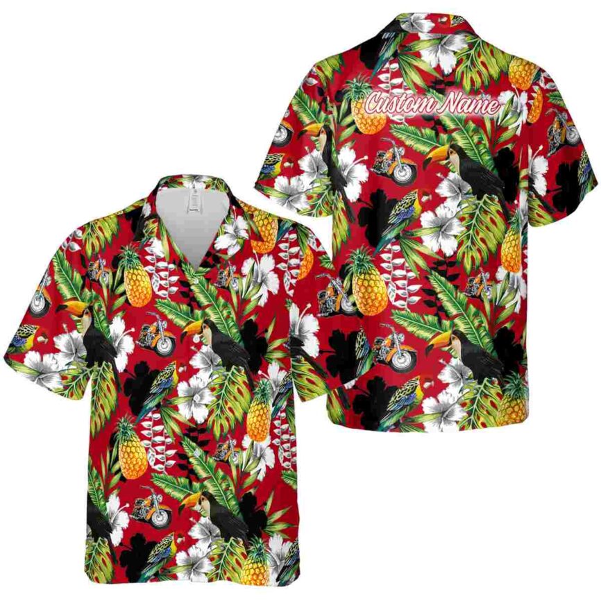 Personalized Motorcycle Toucan Bird Hawaiian Shirt Premium grade