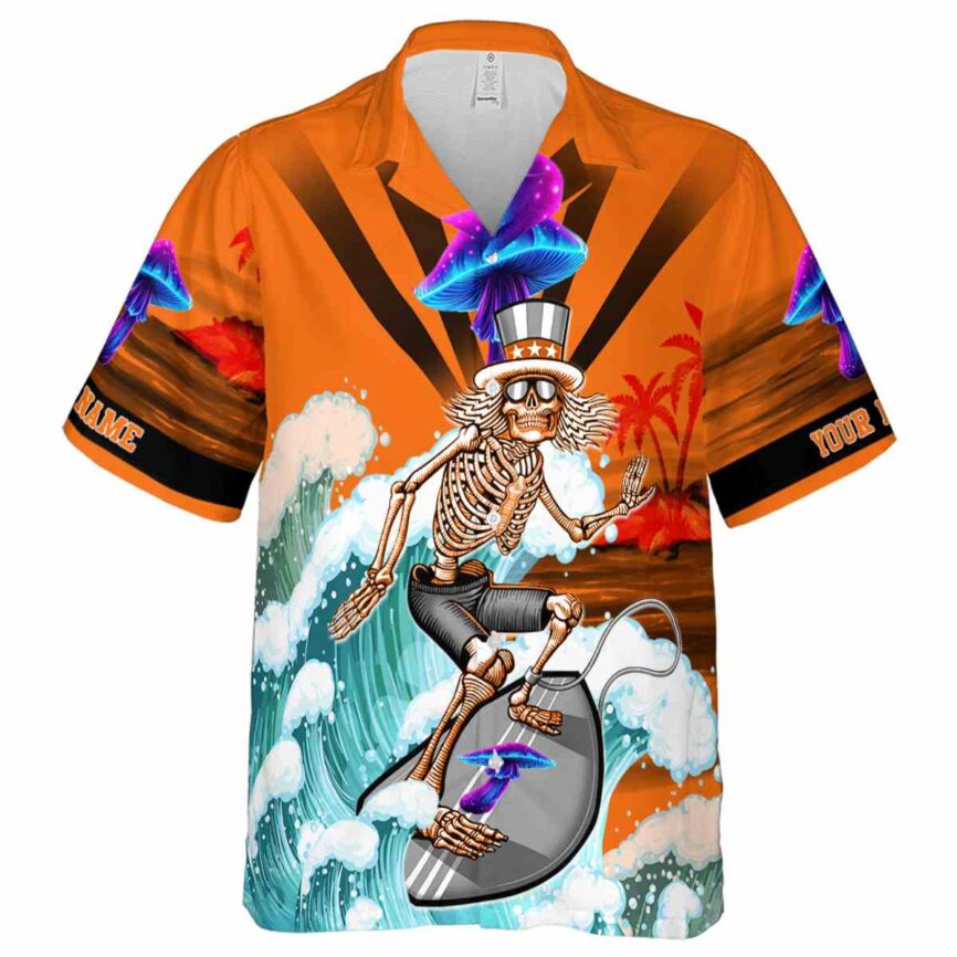 Personalized Mushroom Grateful Dead Motif Hawaiian Shirt Fashion forward