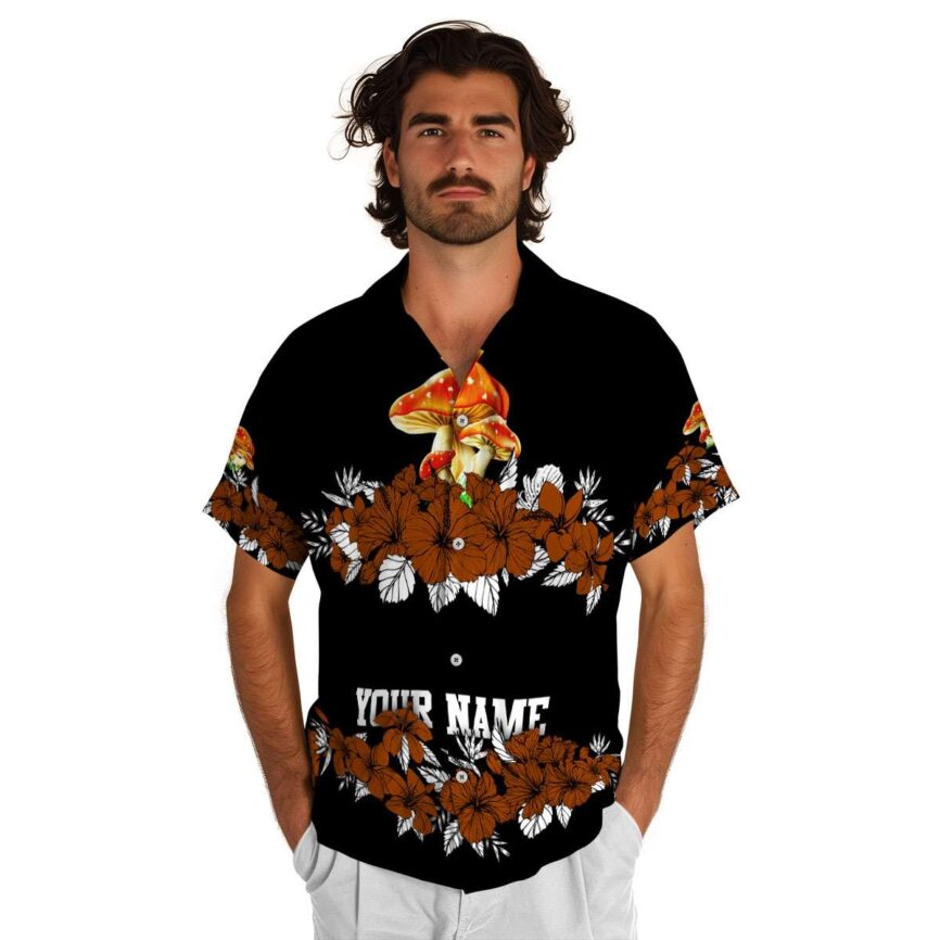 Personalized Mushroom Hibiscus Band Hawaiian Shirt New Arrival