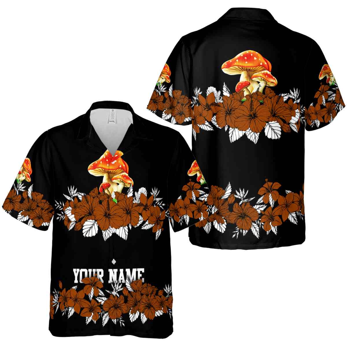 Personalized Mushroom Hibiscus Band Hawaiian Shirt Premium grade Personalized Mushroom Hibiscus Band Hawaiian Shirt Premium grade