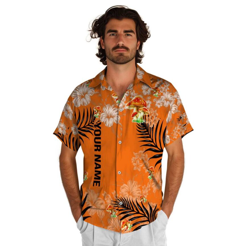 Personalized Mushroom Hibiscus Pattern Hawaiian Shirt New Arrival