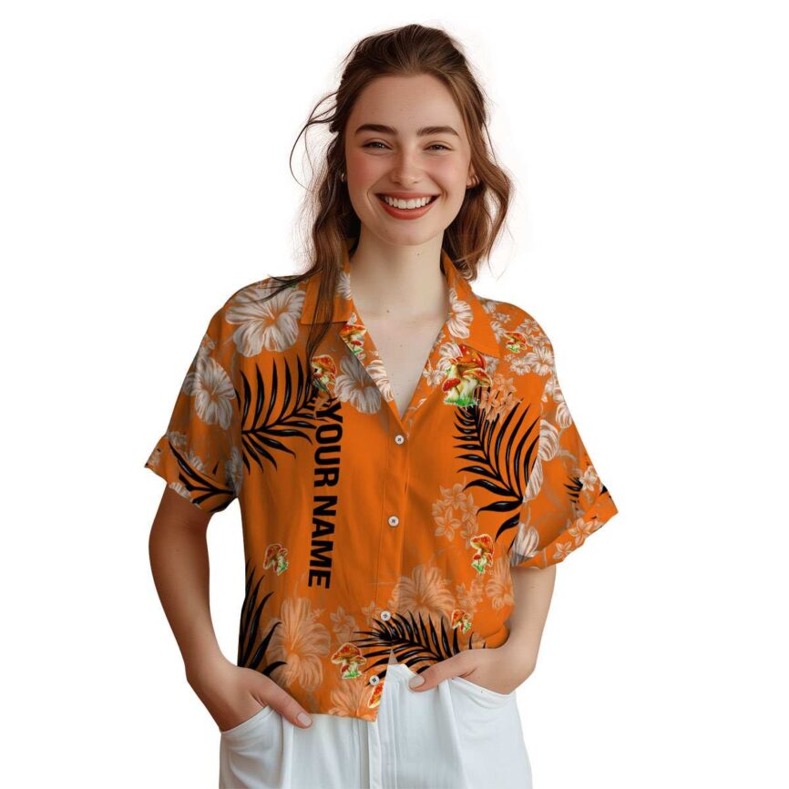 Personalized Mushroom Hibiscus Pattern Hawaiian Shirt Top rated