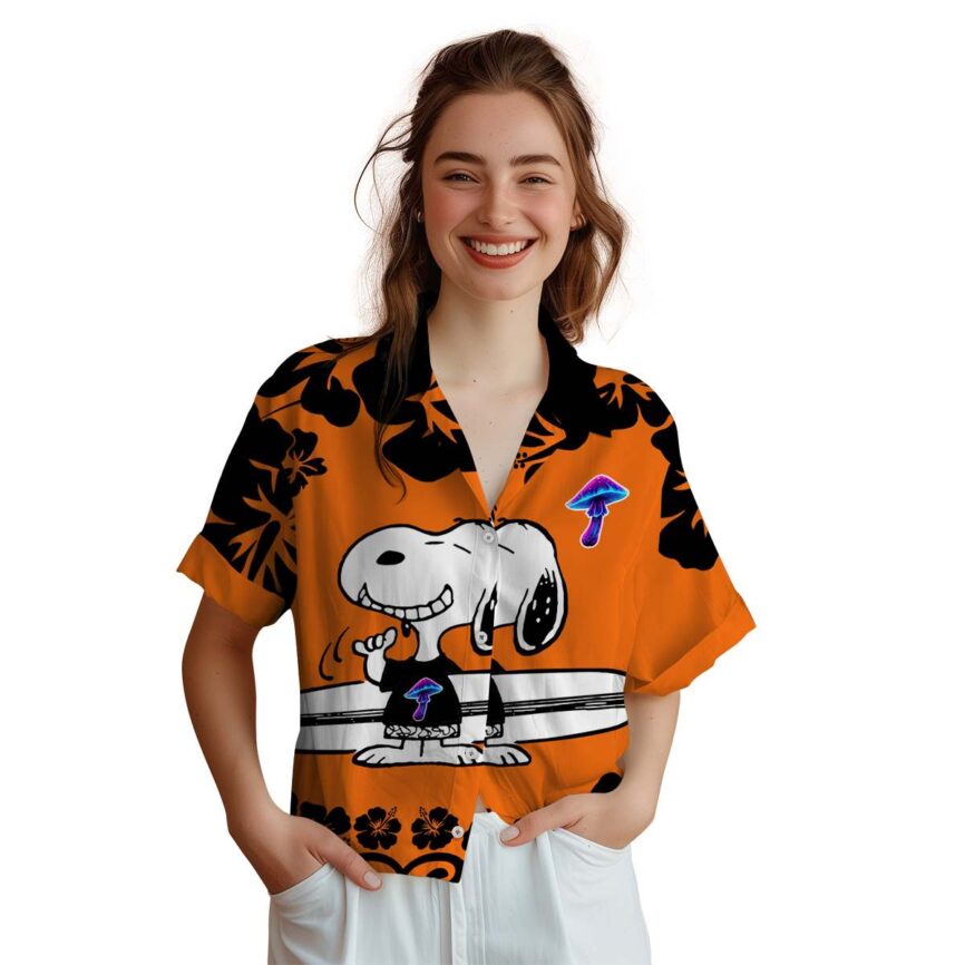 Personalized Mushroom Surfing Snoopy Hawaiian Shirt Top rated