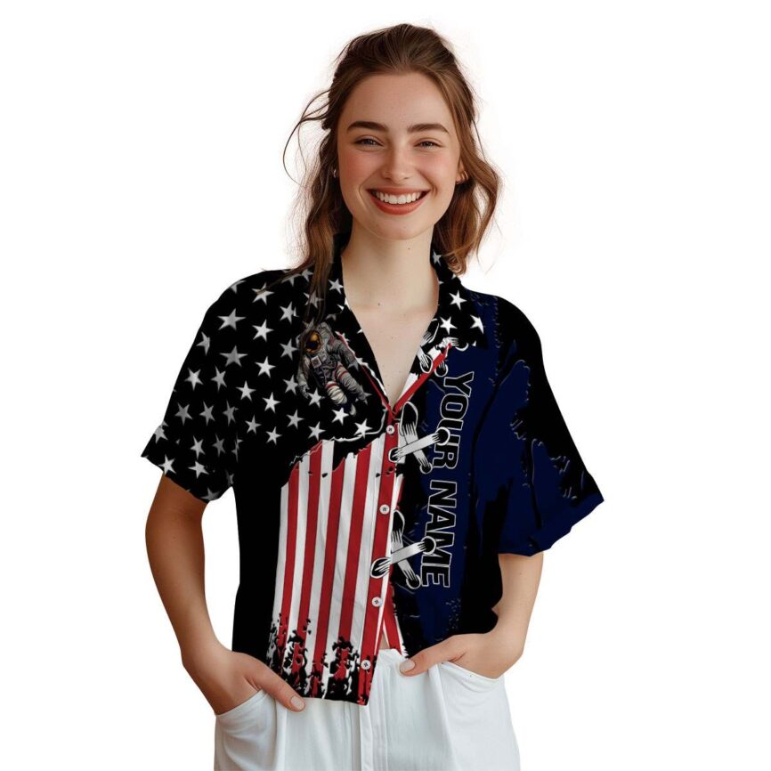 Personalized Nasa Flag Stitches Hawaiian Shirt Top rated