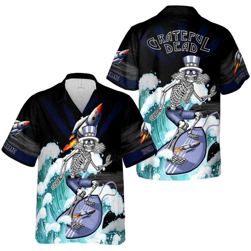 Personalized Nasa Grateful Dead Motif Hawaiian Shirt Premium grade