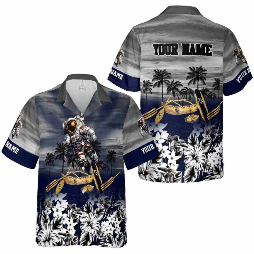 Personalized Nasa Sunset Beach Canoe Hawaiian Shirt Premium grade