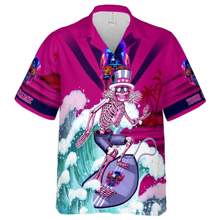 Personalized Neon Grateful Dead Motif Hawaiian Shirt Fashion forward