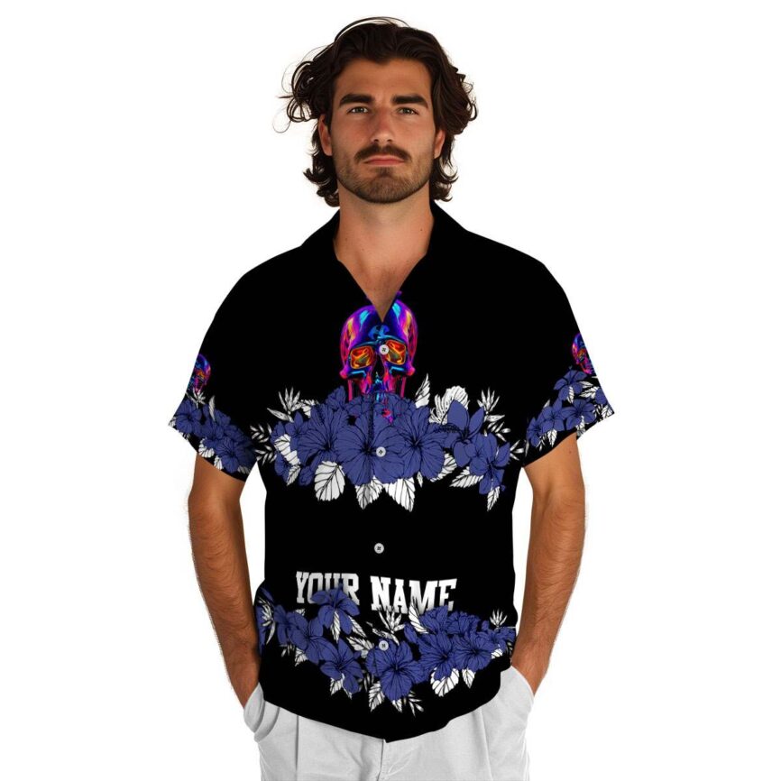 Personalized Neon Hibiscus Band Hawaiian Shirt New Arrival