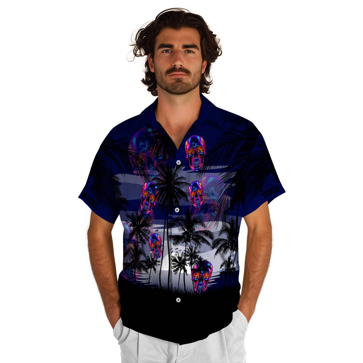 Personalized Neon Island Scenery Hawaiian Shirt New Arrival Personalized Neon Island Scenery Hawaiian Shirt New Arrival